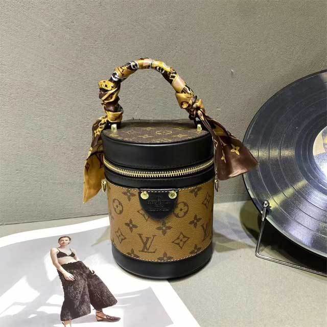 Leather Printed Fashion Bucket Makeup Bag