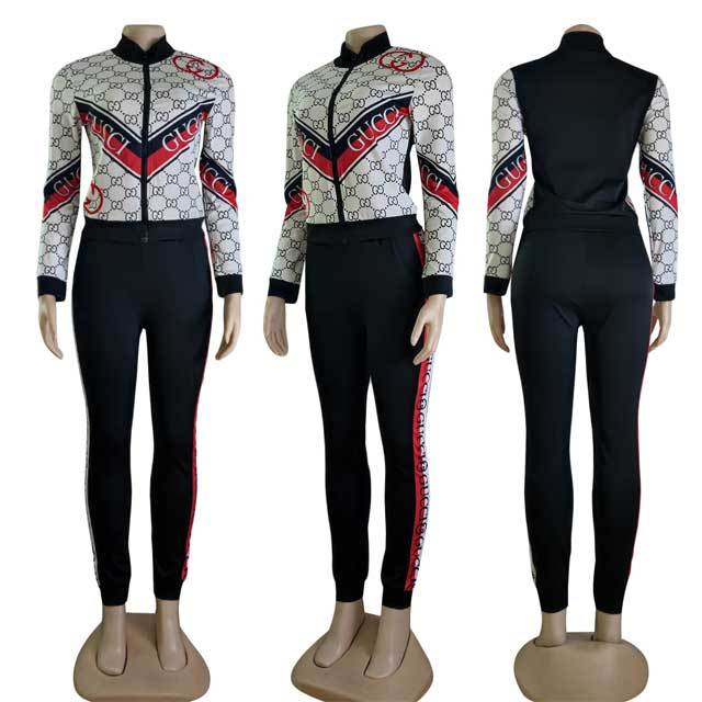 Printed Long Sleeve Jogging Suit