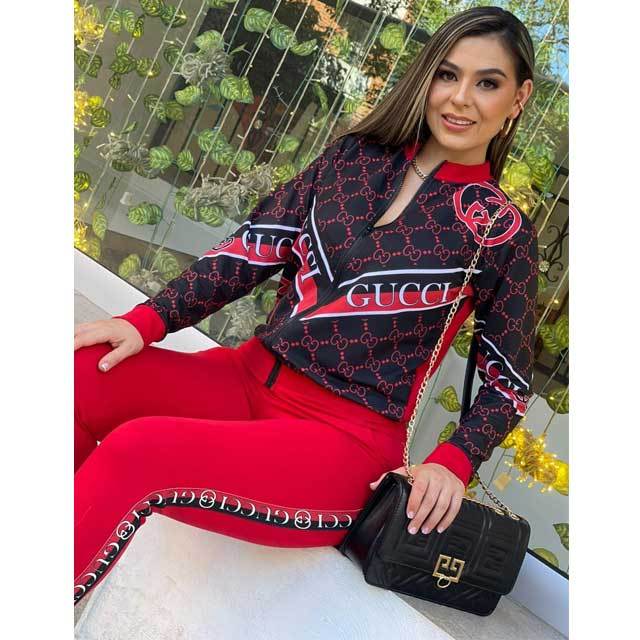 Printed Long Sleeve Jogging Suit