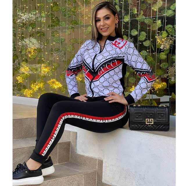 Printed Long Sleeve Jogging Suit