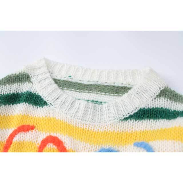 Knit Striped Sweater Top
