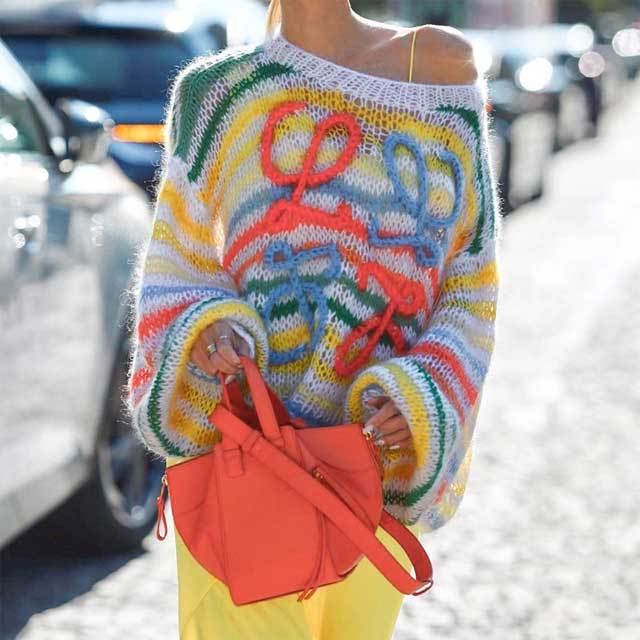 Knit Striped Sweater Top