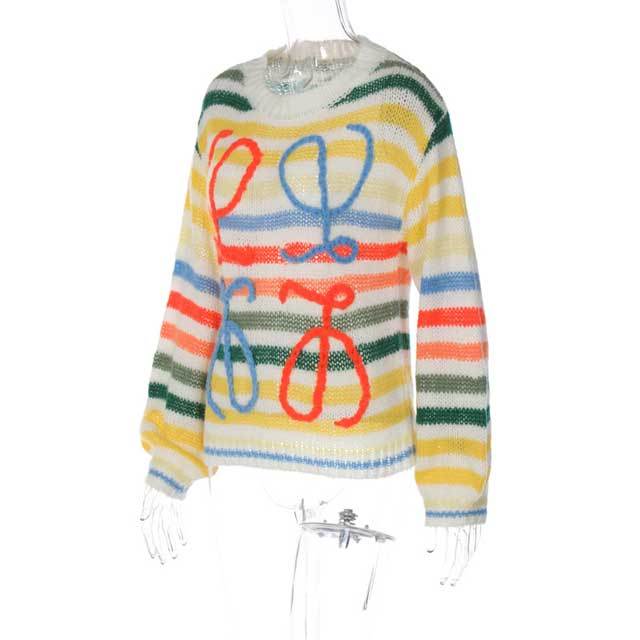 Knit Striped Sweater Top