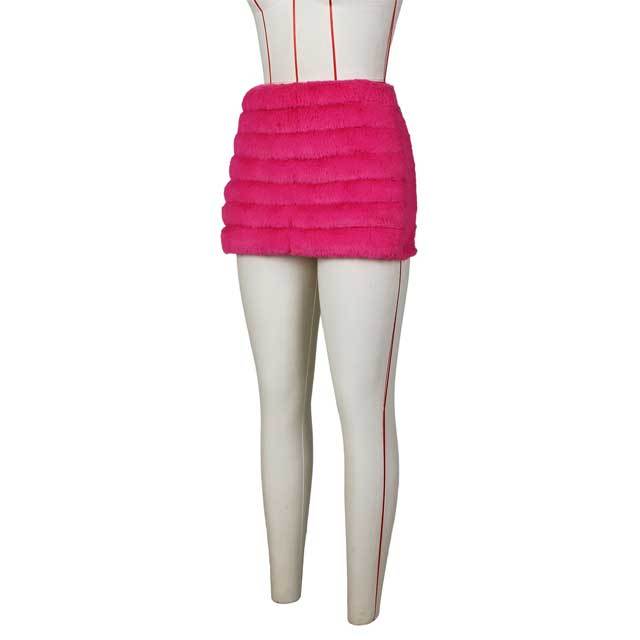 Faux Fur Mini Skirt