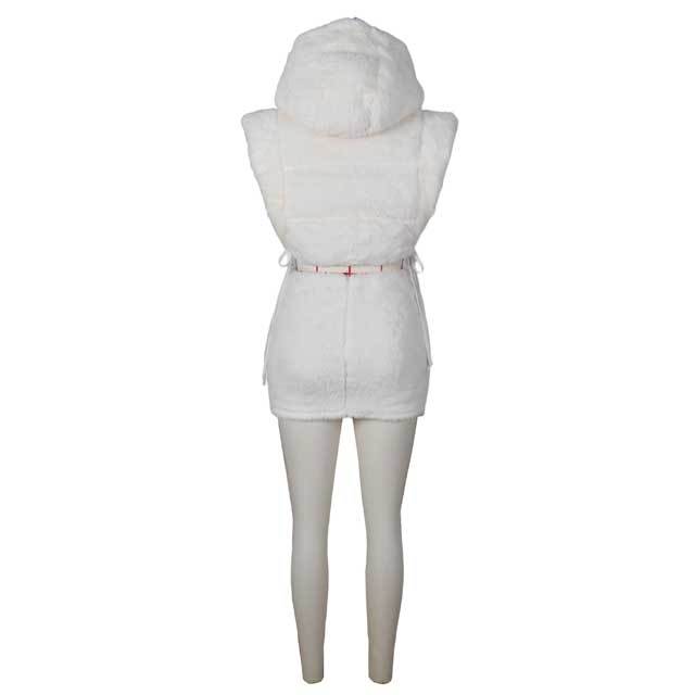 Faux Fur Puffer Coat Skirt Set