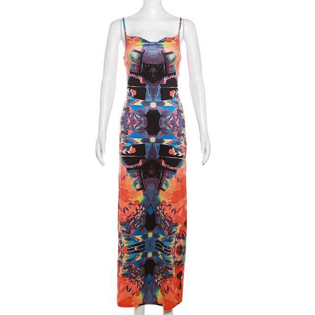 Printed Cami Maxi Dress