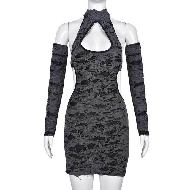 Hollow Out Choker Bodycon Dress