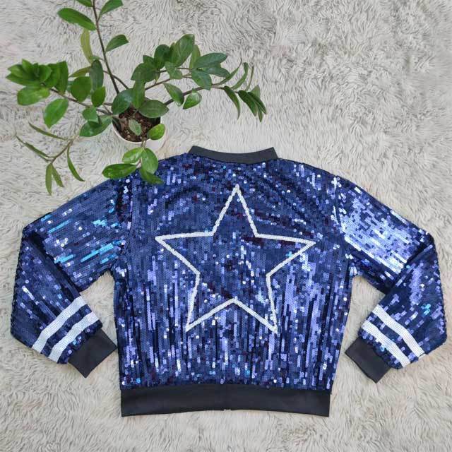 Letter Design Sequin Jacket