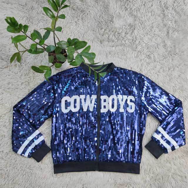 Letter Design Sequin Jacket