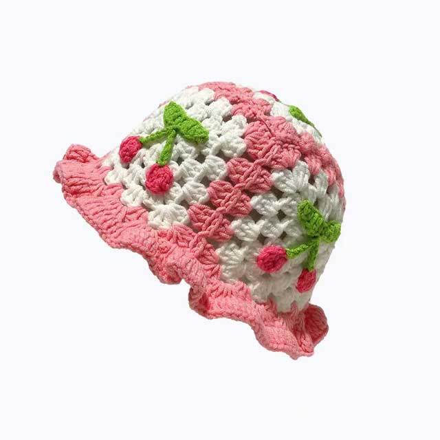 Knit Color Block Bucket Hat