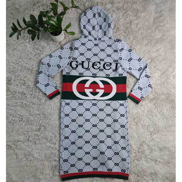 Knit Striped Hooded Cardigan Coat