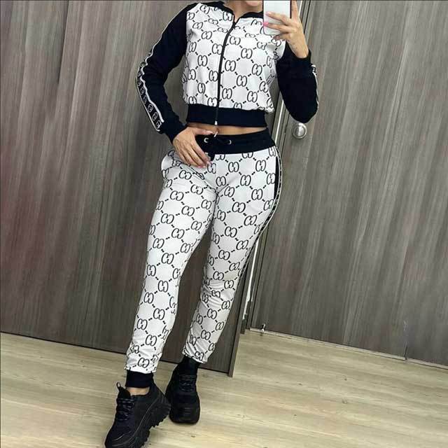 Printed Long Sleeve Casual Jogging Suit