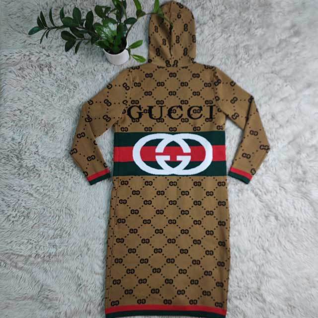 Knit Striped Hooded Cardigan Coat