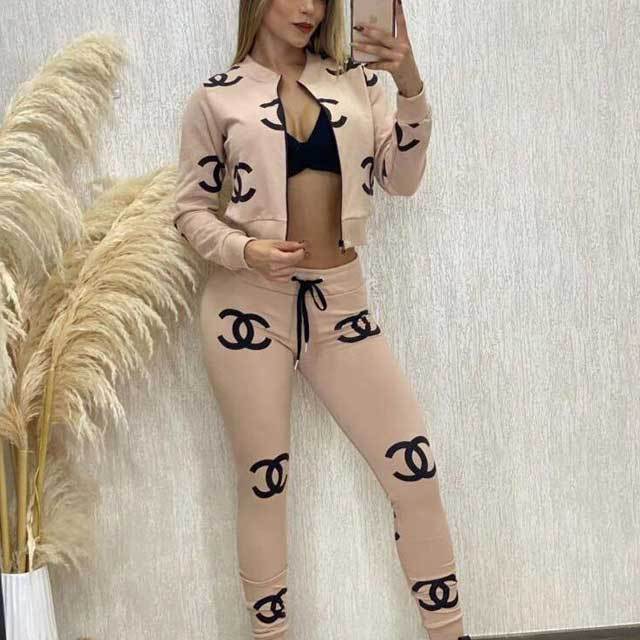 Printed Casual Jogging Pants Suit