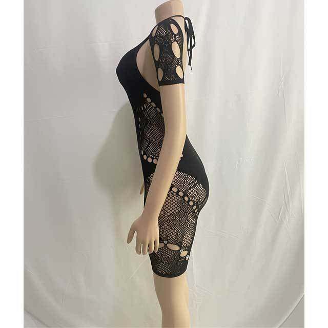 Hollow Out Halter Lingerie Romper