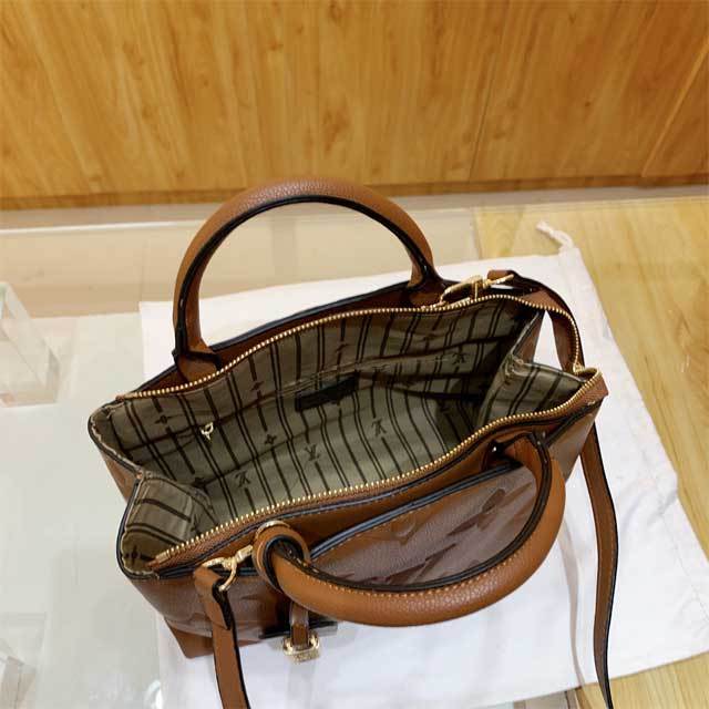Leather Embossing Crossbody Handbag