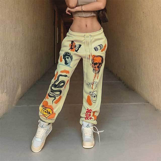 Cartoon Print Jogger Pant