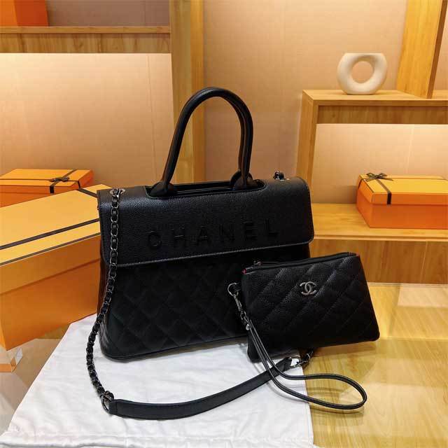 Letter Design Leather Crossbody Handbag