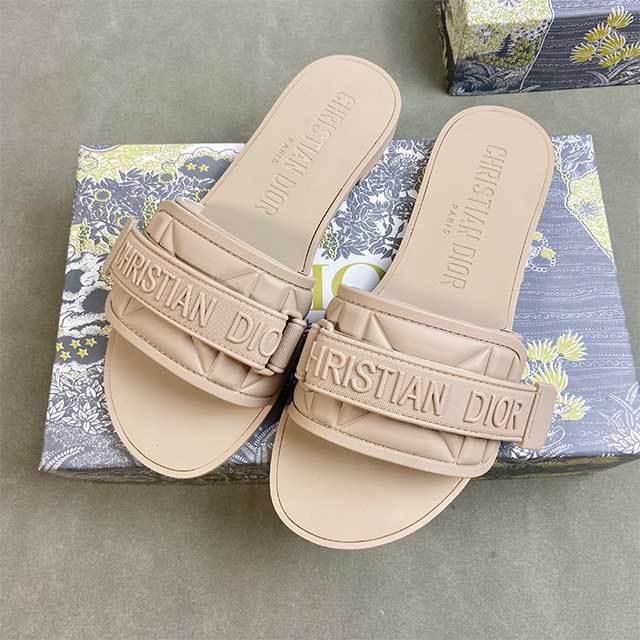 Elegant Ladies Brand Design Flat Slides Shoes