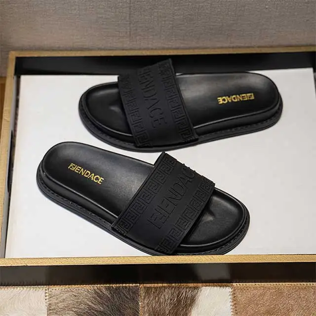 Casual Style Open Toe Letters Design Flat Slides