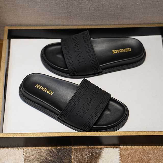 Casual Style Open Toe Letters Design Flat Slides
