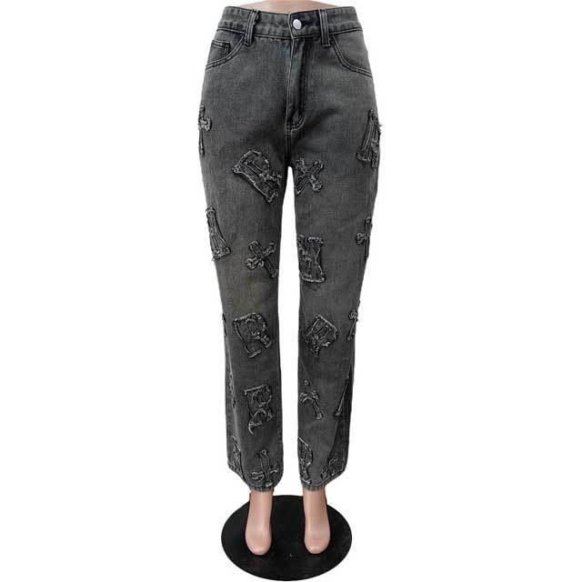 Distressed Cargo Jeans