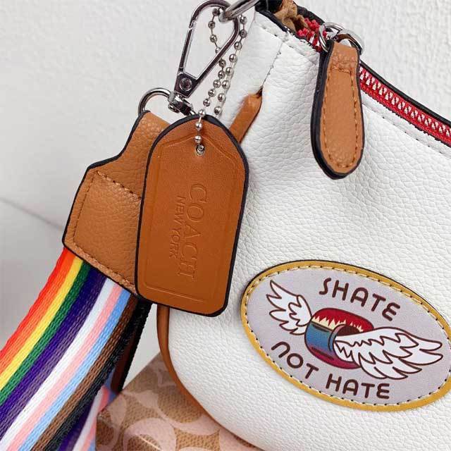 Rainbow Strap Leather Crossbody Bag