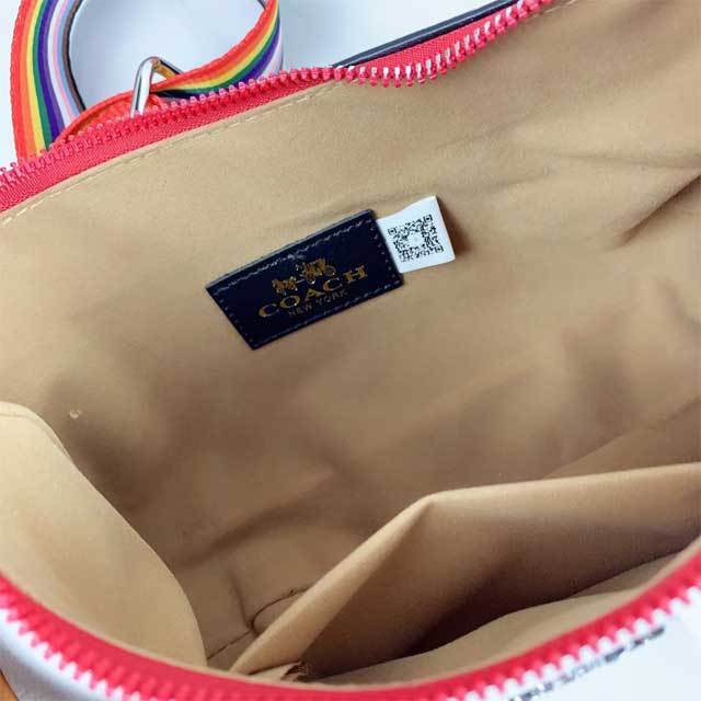 Rainbow Strap Leather Crossbody Bag