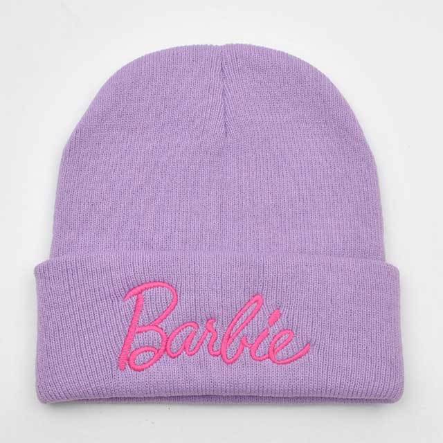 Letters Embroidered Knitted Beanie Hat