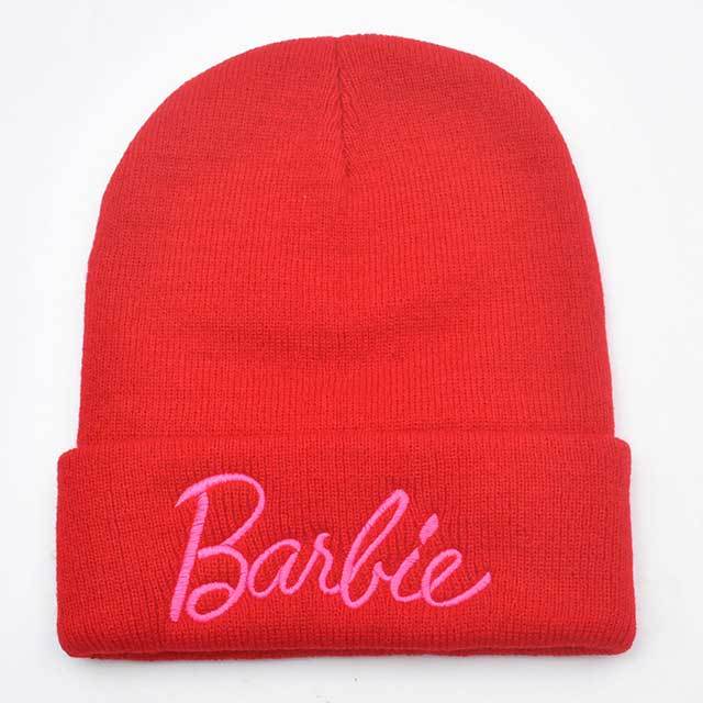 Letters Embroidered Knitted Beanie Hat