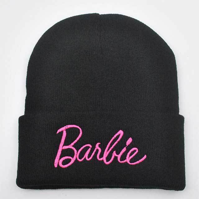 Letters Embroidered Knitted Beanie Hat