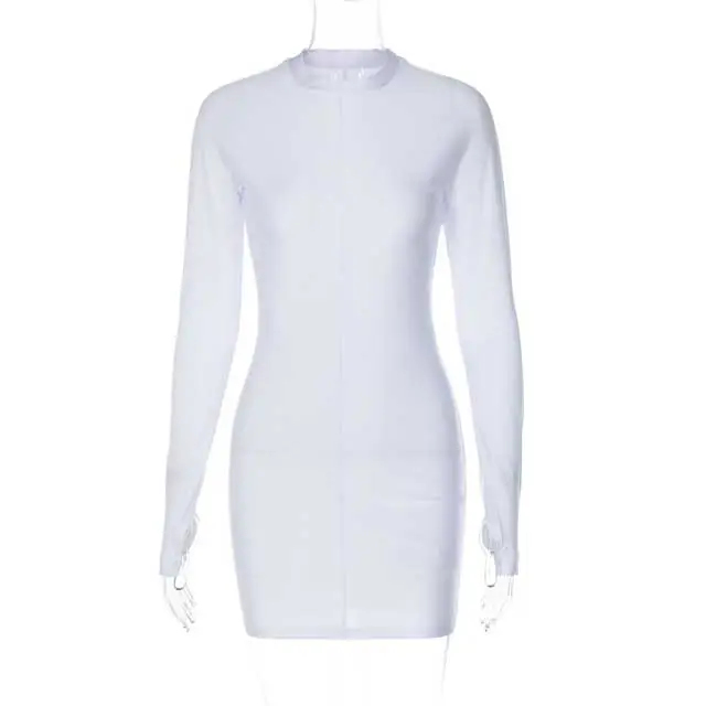 Basic Long Sleeve Bodycon Dress