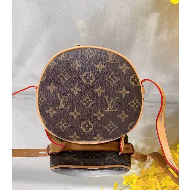 Round-Shaped Leather Crossbody Bag