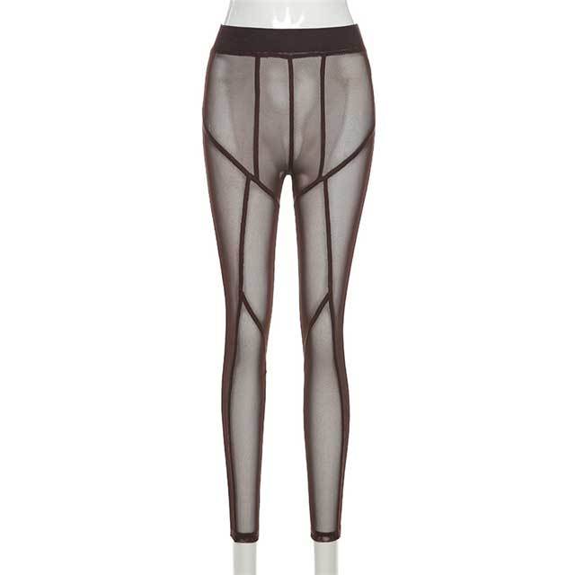 Mesh High Waist Skinny Legging