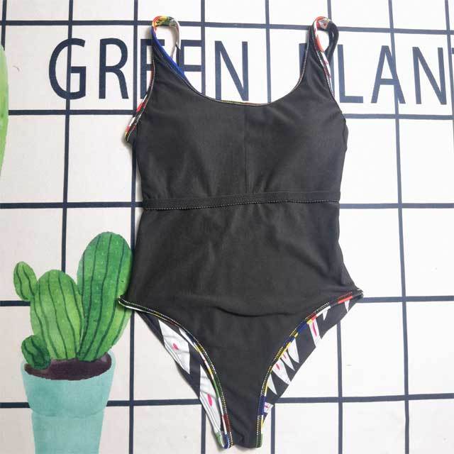 Printed Backless Fashion Swimsuit