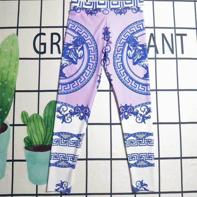 Printed Casual Skinny Pants Suit
