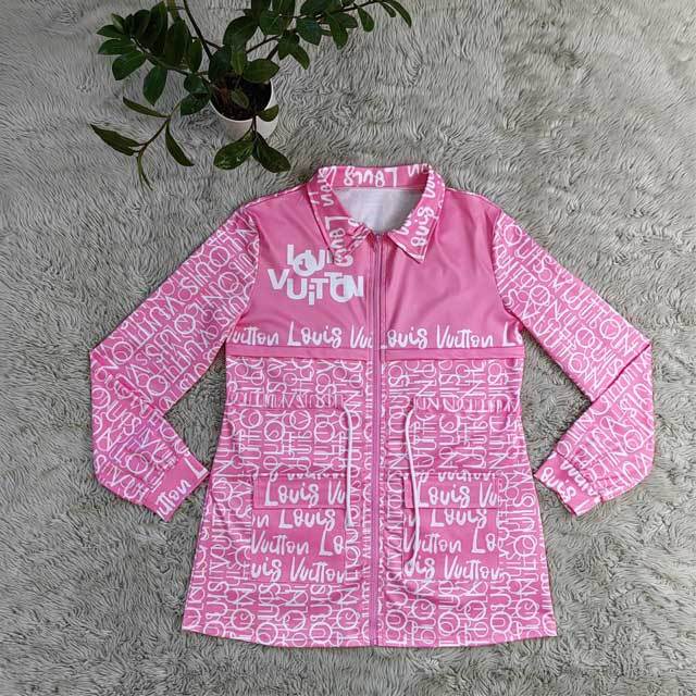 Printed Zipper Long Sleeve Jacket