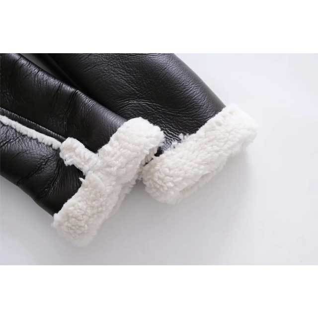 Leather Faux Fur Moto Jacket