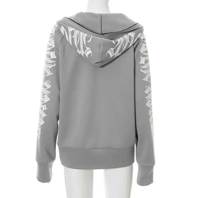 Zipper Long Sleeve Punk Sweatshirts