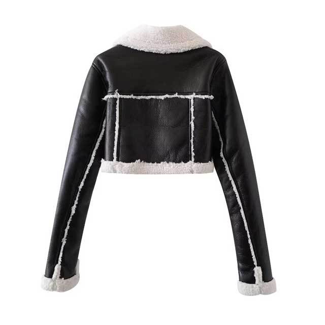 Leather Faux Fur Moto Jacket