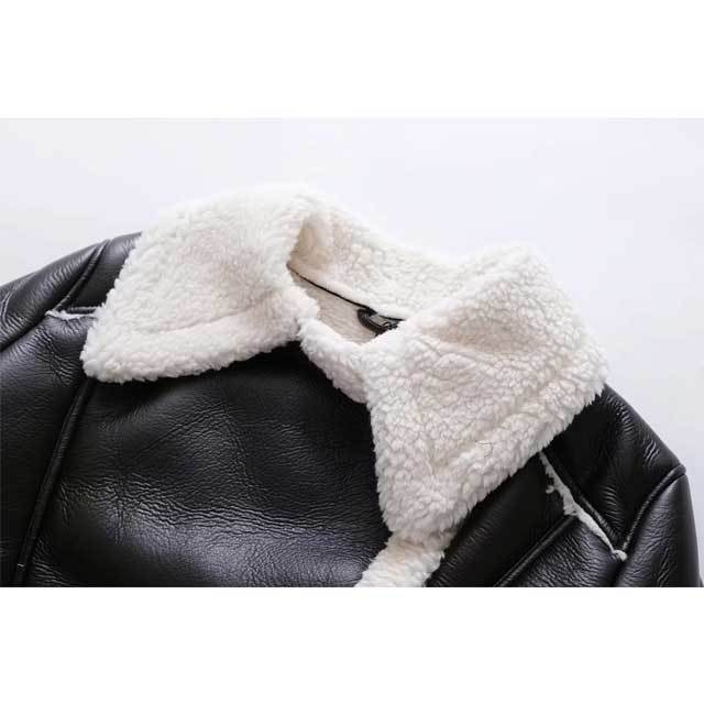 Leather Faux Fur Moto Jacket