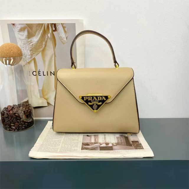 Fashion Logo Leather Crossbody Handbag