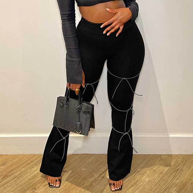 Strappy High Waist Jogger Pant