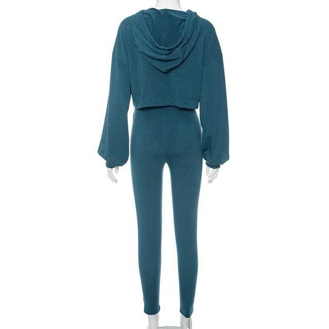 Basic Hooded Top Jogging Suit