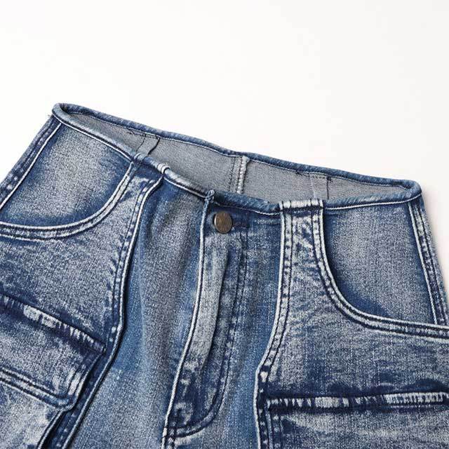 Zipper Pocket Cargo Jeans