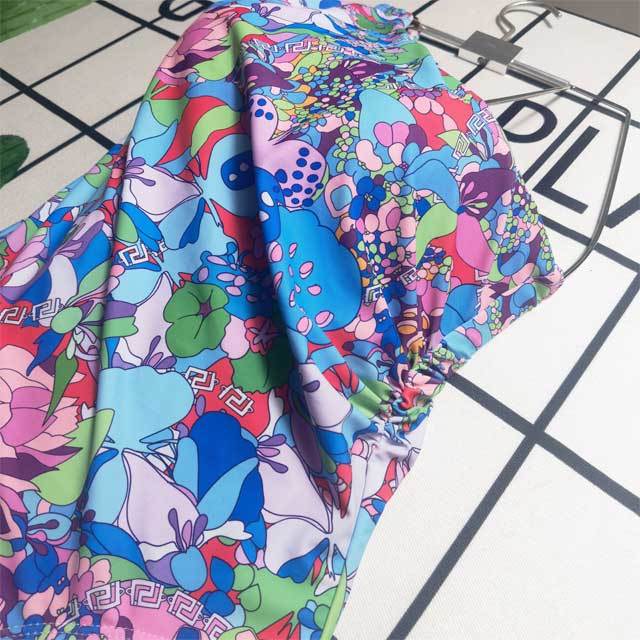 Single Shoulder Printed One Piece