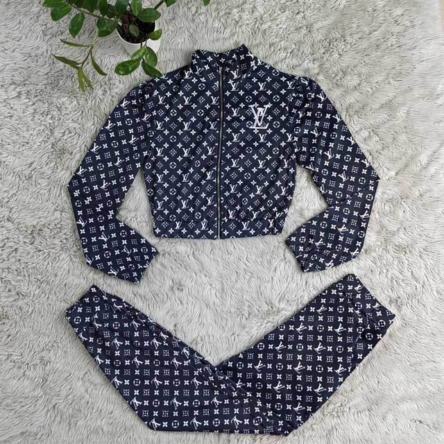 Embroidery Printed Long Sleeve Jogging Suit