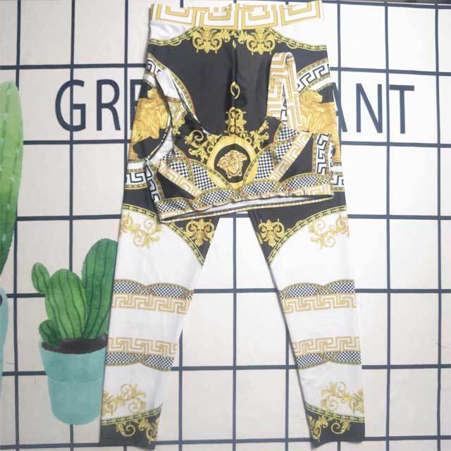 Printed Tank Top Skinny Jogger Set