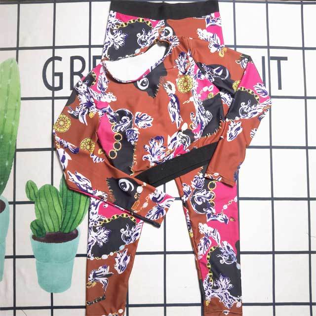 Printed Long Sleeve Casual Jogging Suit