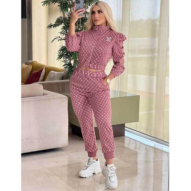 Embroidery Printed Long Sleeve Jogging Suit